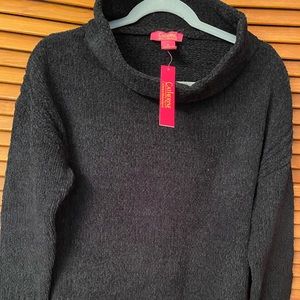 CATHERINE Malandrino, Mock Neck Sweater, Black XL